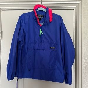VINTAGE 1980s White Sierra Rain Coat/Wind Breaker